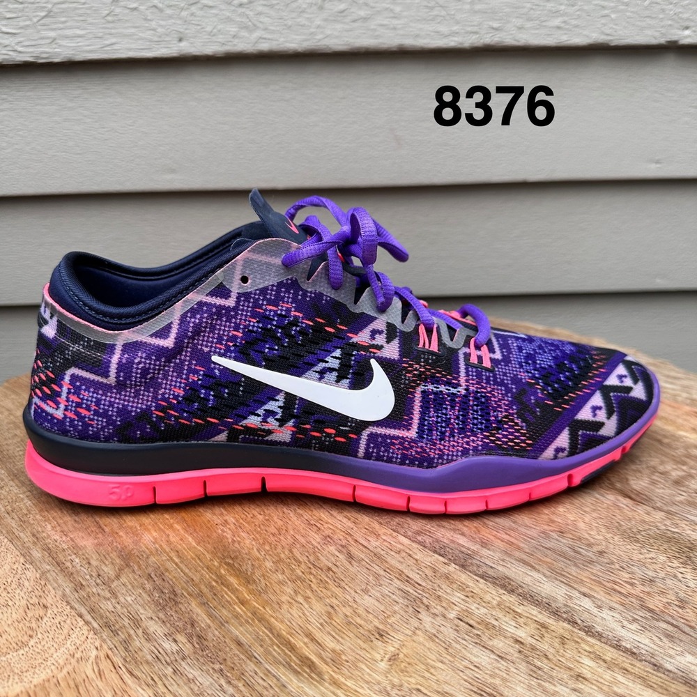 Nike Free 5.0 TR Fit 4 Print Purple Pink Geometric Training Shoes 629832-402 11